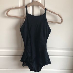 Black nigh neck leotard
